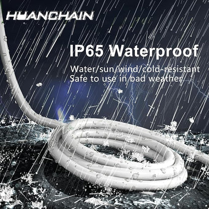 HUANCHAIN 13A 1625W 125V 16AWG 3 FT 16 Gauge White Indoor Outdoor Extension - Image 3