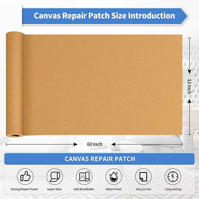 KING MOUNTAIN Canvas Repair Tape, Outdoor Gear Patch, 12×60 Inches, Waterproof - Image 4