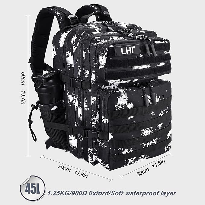 LHI Military Tactical Backpack for Men and Women 45L Army 3 Days Assault Pack - Image 2