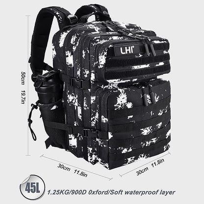 LHI Military Tactical Backpack for Men and Women 45L Army 3 Days Assault Pack - Image 2