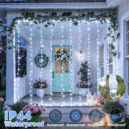 JMEXSUSS 300 LED 9.8x9.8Ft Curtain Lights Indoor - Image 8