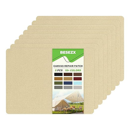 Besezx Canvas Repair Patch, Outdoor Gear Patch, 7.87x5.9 Inches 8PCS, by Besezx