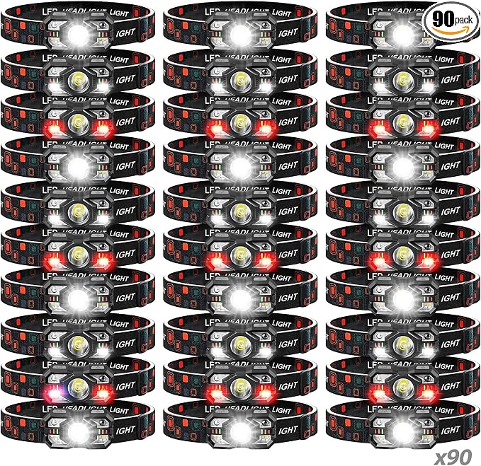 Headlamp Rechargeable 90Pack, 3000 Lumen Ultra-Light Bright Headlamp Flashlight by Northlet