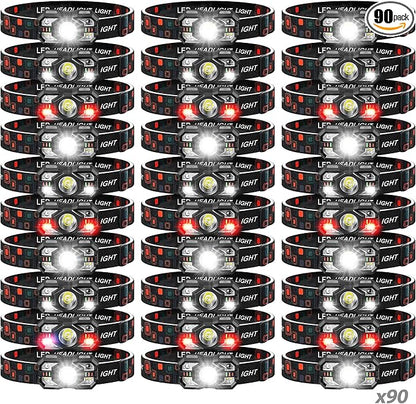 Headlamp Rechargeable 90Pack, 3000 Lumen Ultra-Light Bright Headlamp Flashlight by Northlet