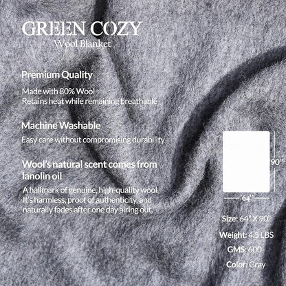 Military Style Wool Blanket – Cushioned, Breathable, Warm & Washable – - Image 6