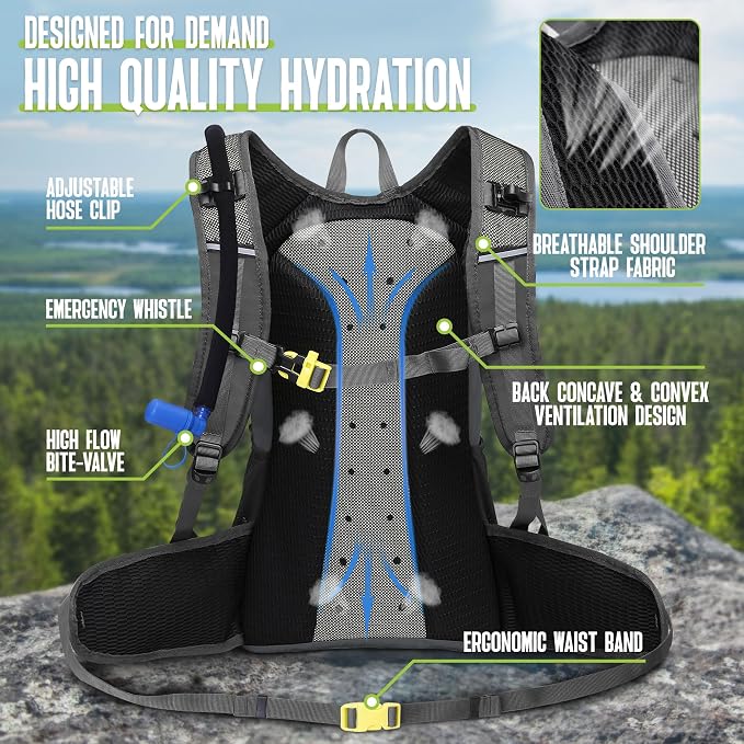 N NEVO RHINO Hydration Backpack, 18L Multipurpose Hiking Backpack - Image 5