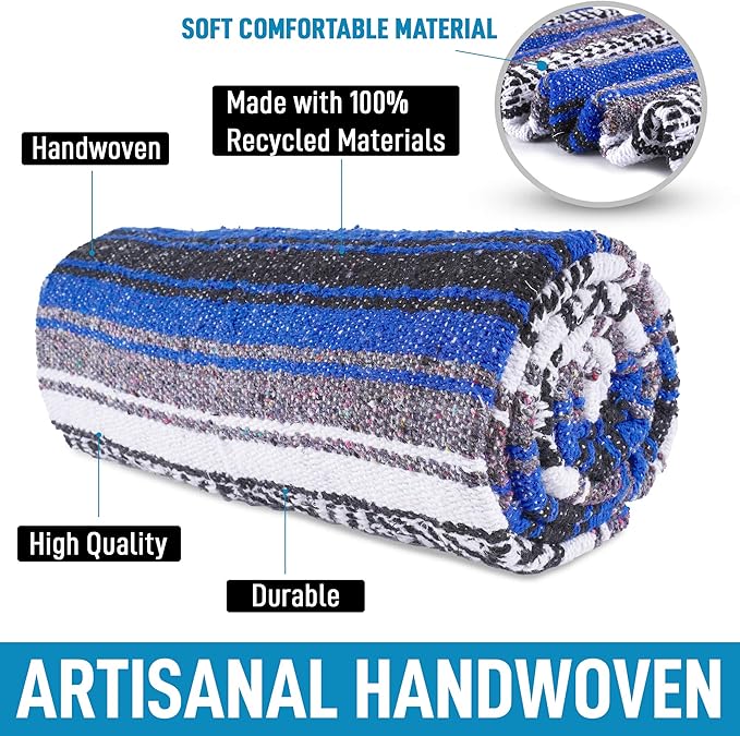 Hydration Nation Authentic Extra Large Mexican Blanket - Image 6