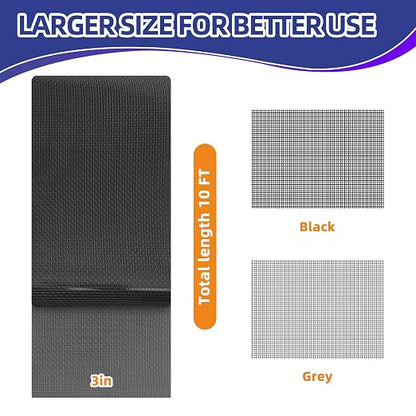 KING MOUNTAIN Black Window Screen Repair Tape, 3inX10FT Heavy Duty Screen - Image 2