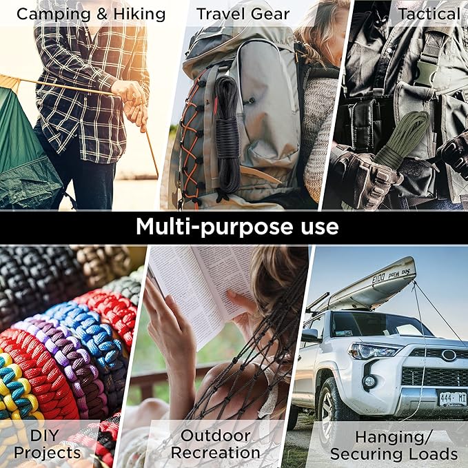 TECEUM Reflective Paracord Rope 1000 – 1000ft/200ft/100ft/50ft – 40+ Colors – - Image 4
