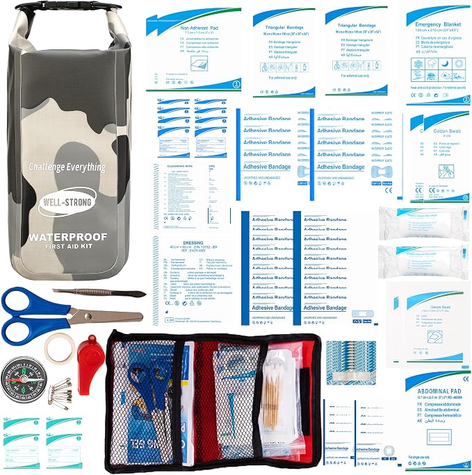 Boat First Aid Kit Waterproof, WELL-STRONG Marine Emergency Kit - Image 6