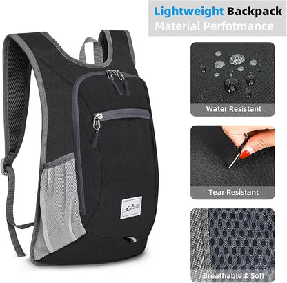 Xgunion Hiking Backpack 10L Small Travel Lightweight Daypack Foldable Hiking - Image 5