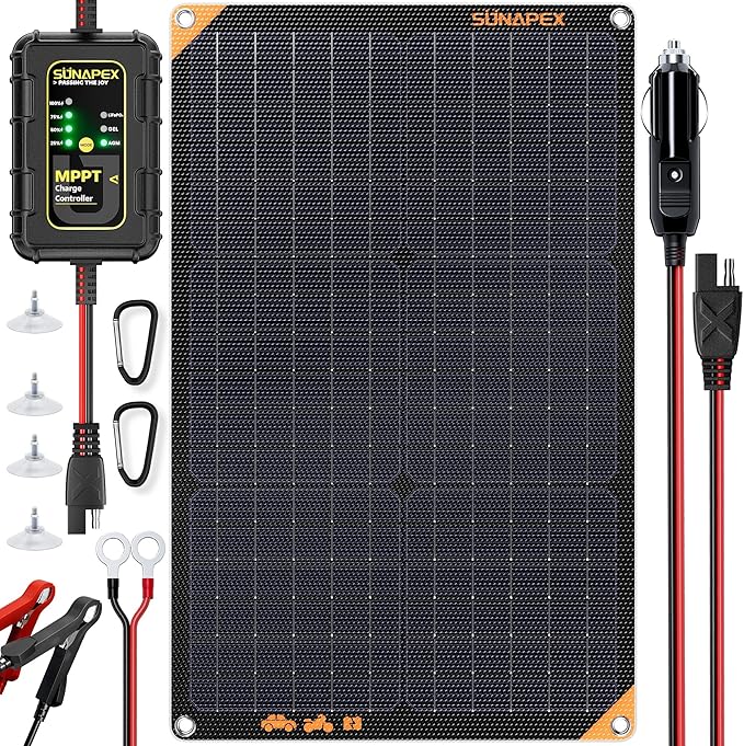SUNAPEX 12V 30 Watt Solar Trickle Charger Maintainer by SUNAPEX-PASSINGTHEJOY