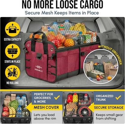 4-Section Trunk Organizer for SUV, Sedan – Modular Extra Large Cargo Bin - Image 5