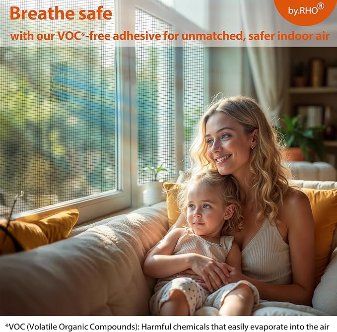 by.RHO Screen Repair Tape, Extra Wide, Adhesive & Waterproof, Fiberglass - Image 3