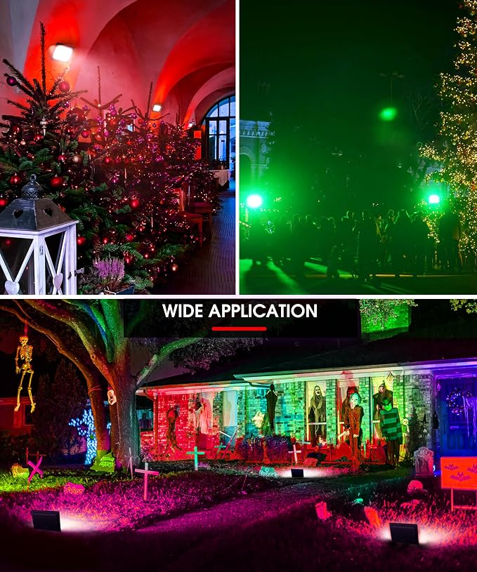 L LOHAS LED 30W Flood Light Outdoor, RGB Landscape Lighting - Image 2