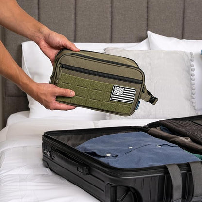 PAVILIA Tactical Toiletry Bag for Men, Travel Hygiene Bag, Military Gear Dopp - Image 8