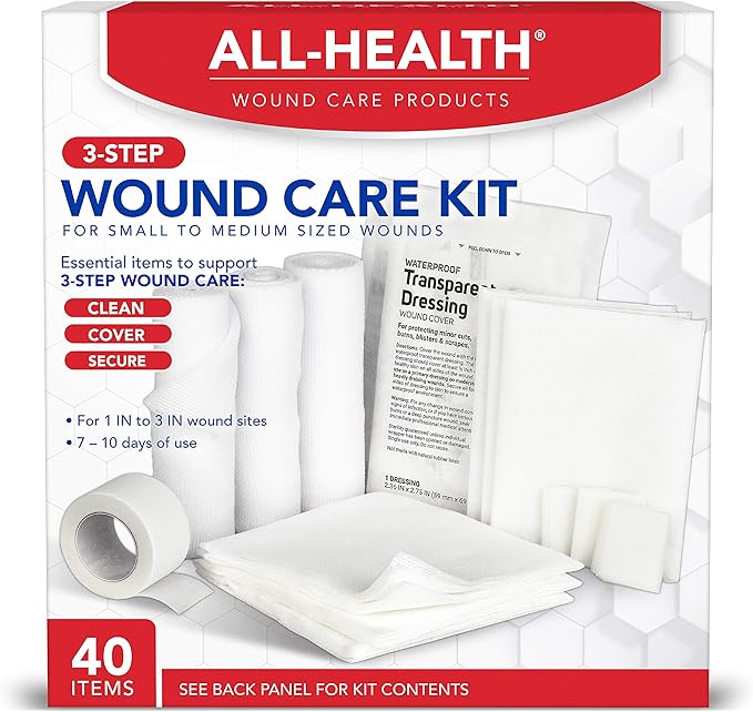All Health Wound Care Kit & First Aid Supplies, 40 Piece | by All-Health