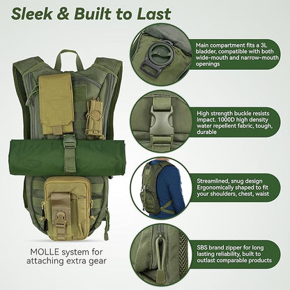 MARCHWAY Tactical Molle Hydration Pack Backpack - Image 3
