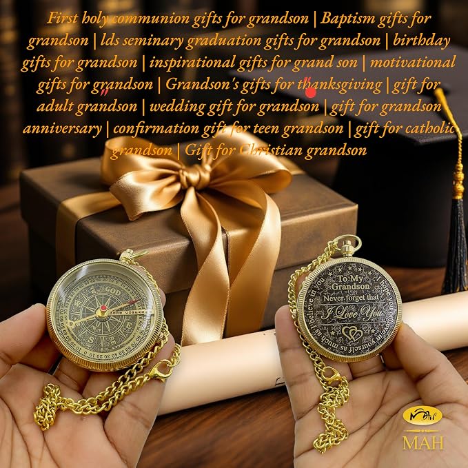 Brass Compass Gift to My Son Never Forget I Love You, Sentimental Keepsake from - Image 3