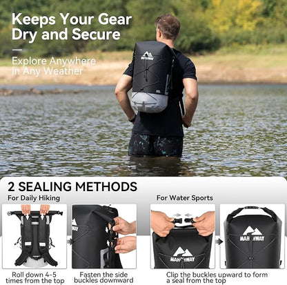 MARCHWAY Floating Roll Top Dry Bag, Flexible Lightweight TPU Waterproof - Image 3