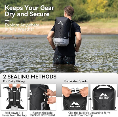 MARCHWAY Floating Roll Top Dry Bag, Flexible Lightweight TPU Waterproof - Image 3