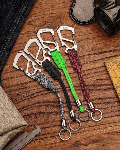 KeyUnity KC04 Paracord Keychain Carabiner Clip, Braided Lanyard - Image 6