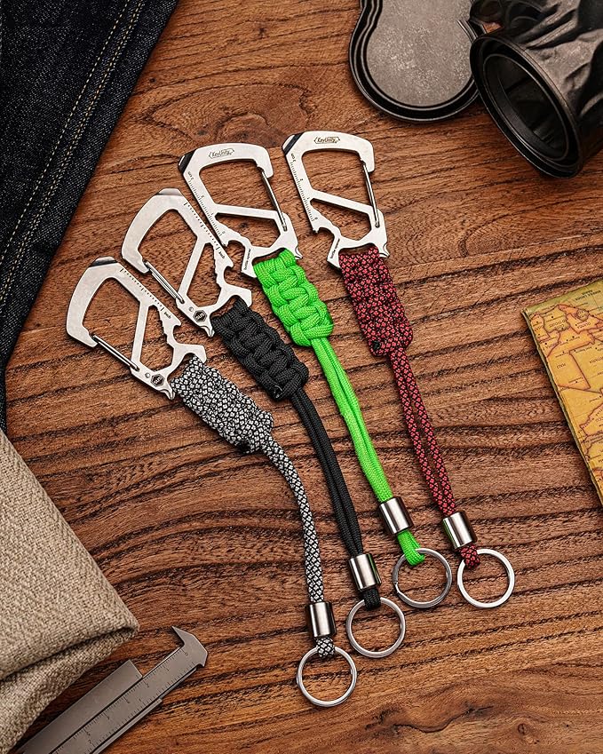KeyUnity KC04 Paracord Keychain Carabiner Clip, Braided Lanyard - Image 4