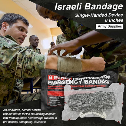 Survival First Aid Kit with Israeli Bandage, Chest Seal, Tourniquet, Tactical - Image 7