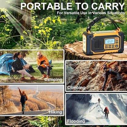 Emergency Weather Radio, AM/FM/SW/NOAA Hand Crank Radio - Image 9