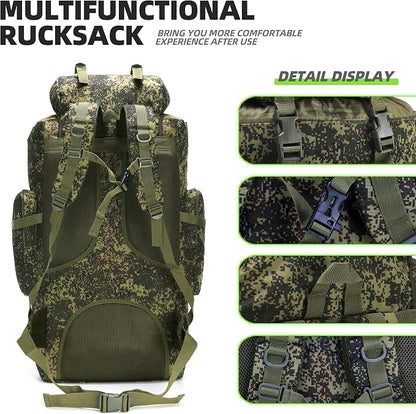 King'sGuard 100L Camping Hiking Backpack Molle Rucksack Military Camping - Image 4