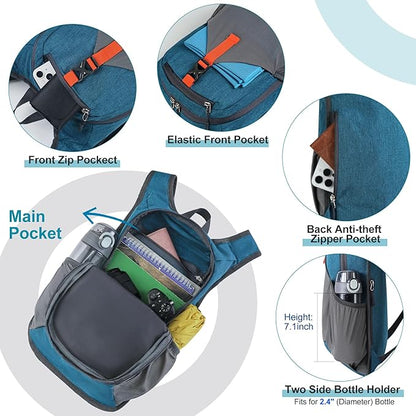 FIORETTO 15L Hiking Backpack for Women Men Mini Packable Backpack Lightweight - Image 4