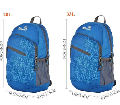 Outlander Packable Handy Lightweight Travel Hiking Backpack Daypack-Dark Blue-L - Image 6