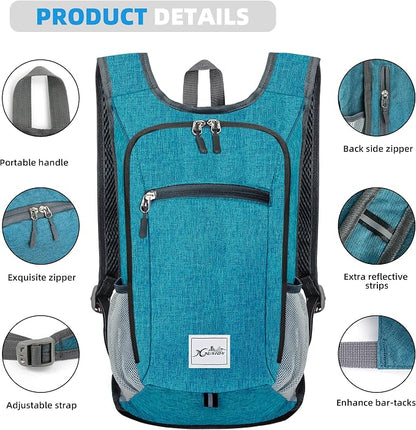 Xgunion Hiking Backpack 10L Small Travel Lightweight Daypack Foldable Hiking - Image 4