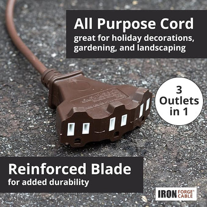 Iron Forge Cable 25ft Brown Outdoor Extension Cord - Image 5