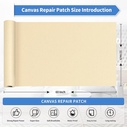 KING MOUNTAIN Canvas Repair Tape, Outdoor Gear Patch, 12×60 Inches, Waterproof - Image 4