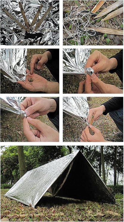 Emergency Foil Thermal Blanket, 210 x 160 cm Emergency shelter Survival - Image 7