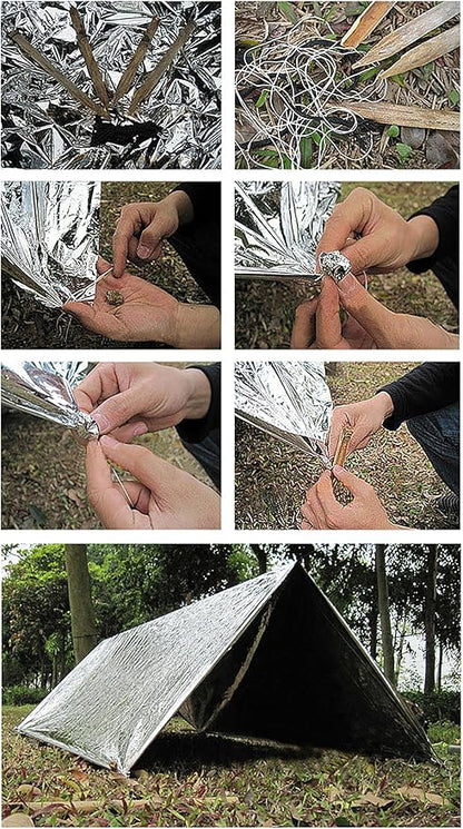 Emergency Foil Blanket, Survival Thermal Mylar Blankets Individually Packaged - Image 7