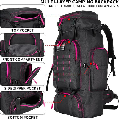 Hiking Backpack for Men 70L/100L Camping Backpack Military Rucksack Molle 3 - Image 3