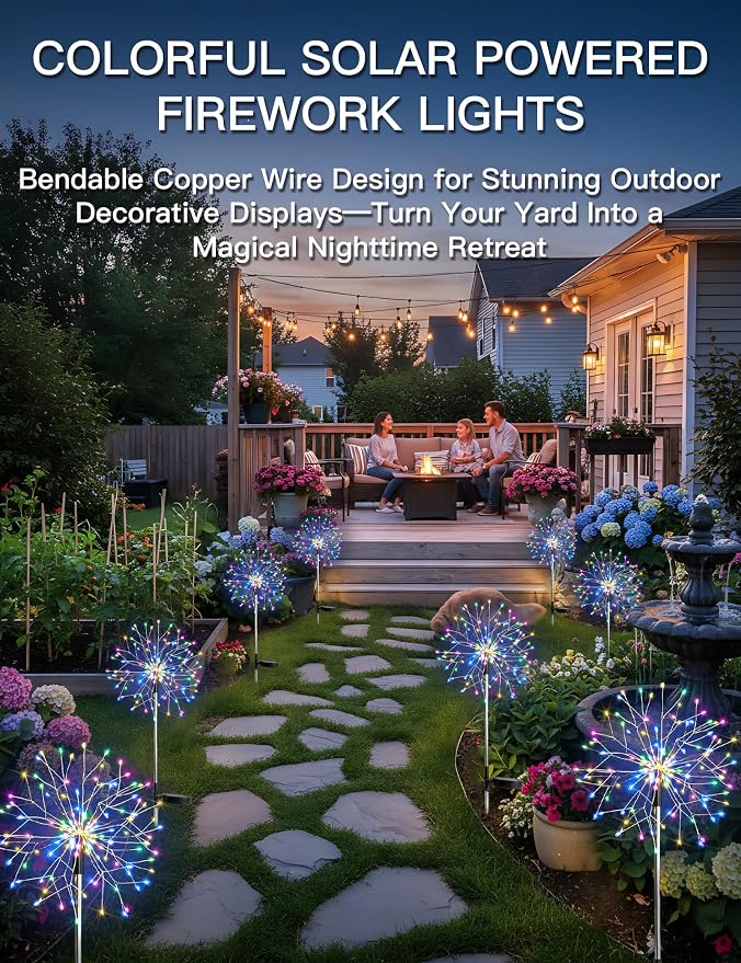 suddus Solar Garden Lights Outdoor Waterproof Decorative, Solar Fairy Lights - Image 2