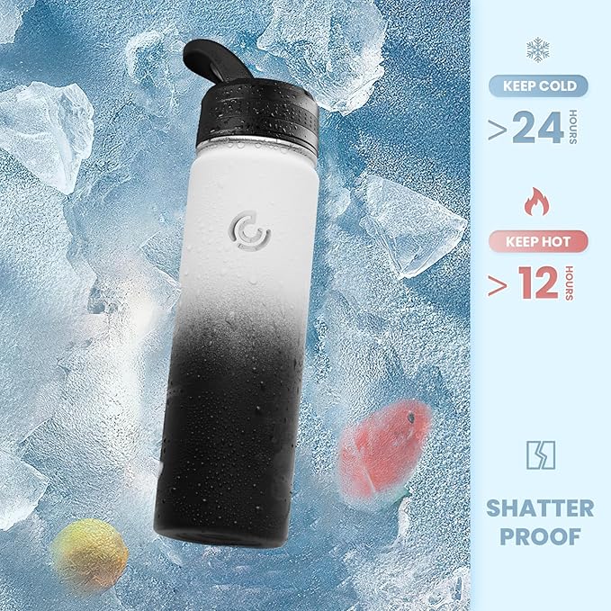 COKTIK 22oz Sports Water Bottle, Stainless Steel Water Bottle - Image 4
