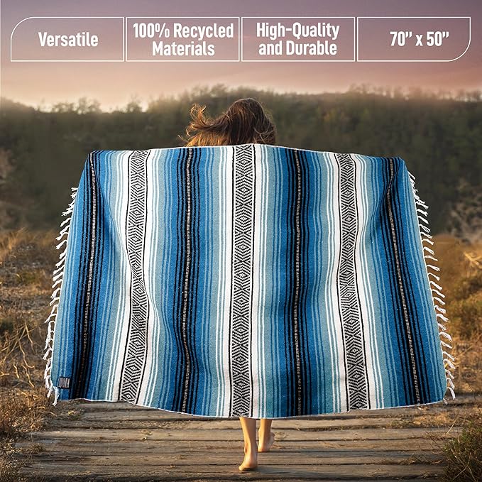 Hydration Nation Authentic Extra Large Mexican Blanket - Image 3
