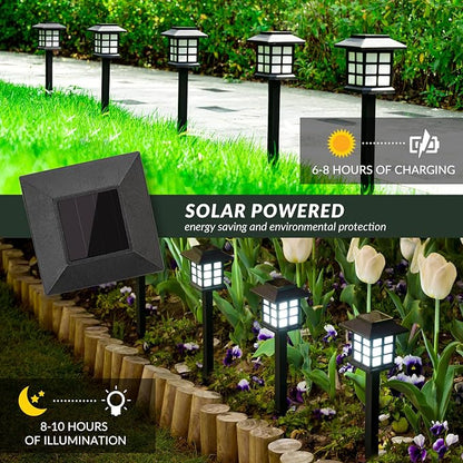 SOLPEX Solar Outdoor Lights, 12 Pack Path Lights, Walkway Light Outdoor - Image 4