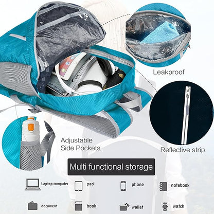 Waterproof Foldable Backpack Dry Storage Lightweight Daypack 35L Outdoor - Image 4