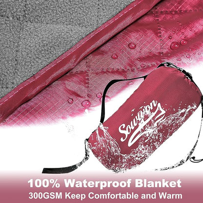 Waterproof Outdoor Blanket 82”X 55” Packable, Stadium Blankets - Image 3