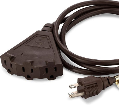 Holiday Lighting Outlet 6-Foot Brown Extension Cord, 3-Prong Indoor & Outdoor - Image 2