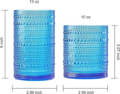 Khen Plastic Hobnail Drinking Glasses Set of 12 Bright Tones Cups 6x 10oz - Image 4