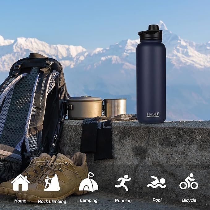 HASLE OUTFITTERS 40oz Stainless Steel Water Bottle, Vacuum Insulated Double - Image 6
