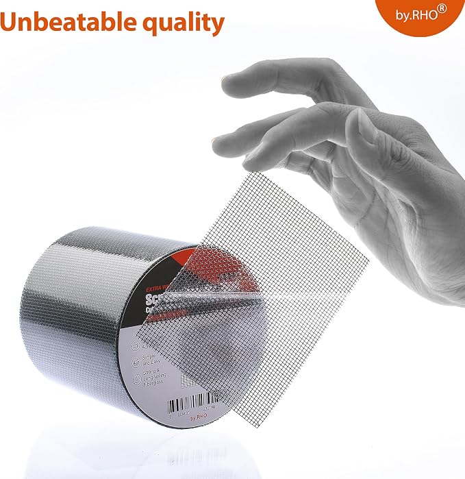 by.RHO Screen Repair Tape, Extra Wide, Adhesive & Waterproof, Fiberglass - Image 6