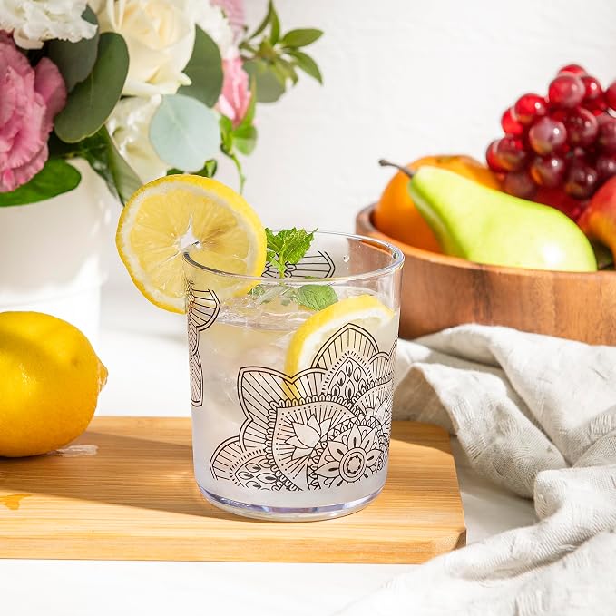 bzyoo BPA-Free Designed Dishwasher Safe 14 oz Plastic Tumbler Set which is - Image 4