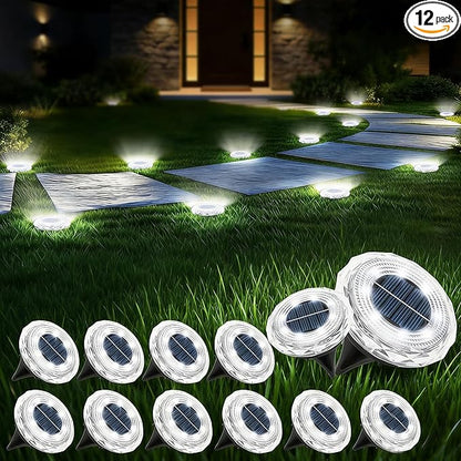 echosari Solar Ground Lights 12 Pack, Upgraded Solar Garden Lights Auto ON/Off by echosari